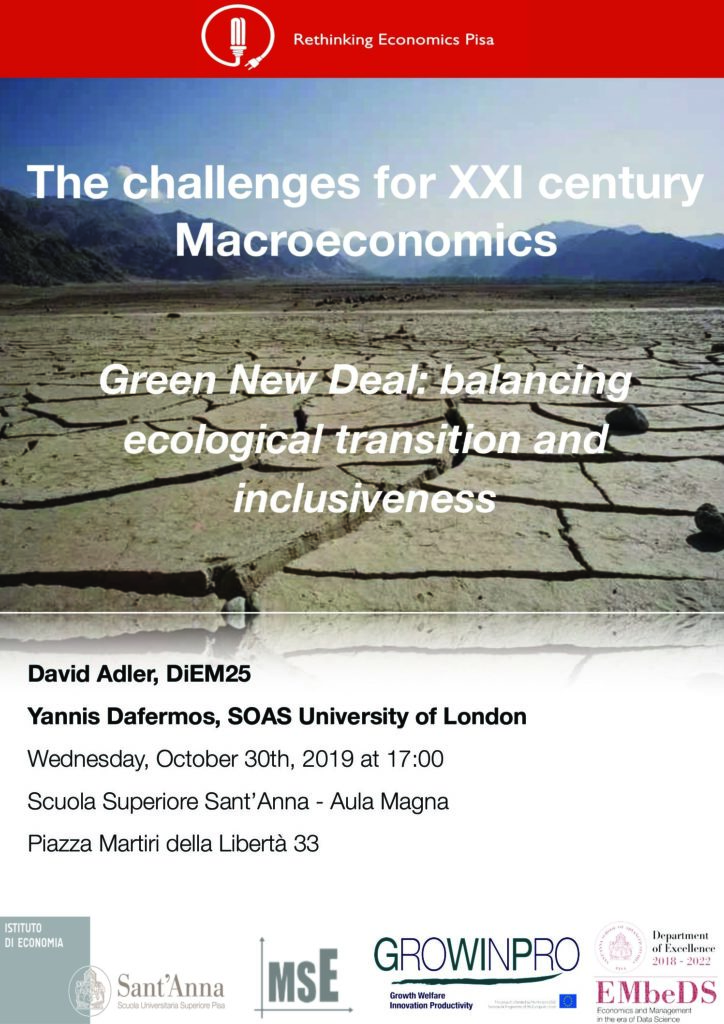 Seminar “The challenges for XXI century Macroeconomics” – October 30th, 2019 at 17:00