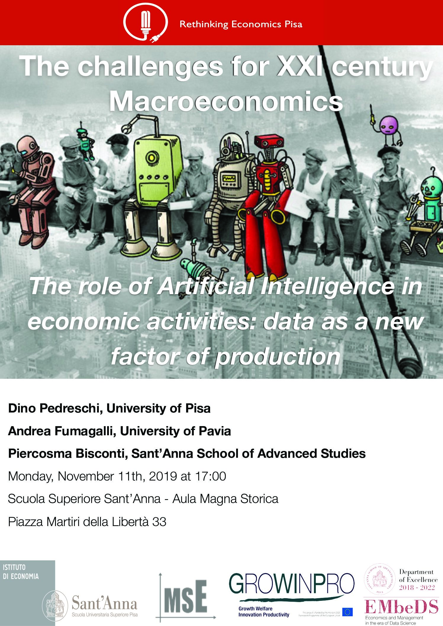 Cicle of Seminars “The challenges for XXI century Macroeconomics” 11st November 2019